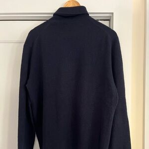 Black Brown 1826, cozy navy turtleneck, women’s size L